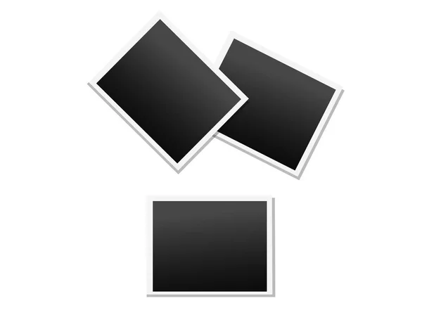 Empty Polaroid Photo Frames Vector Icons Set — Stock Vector