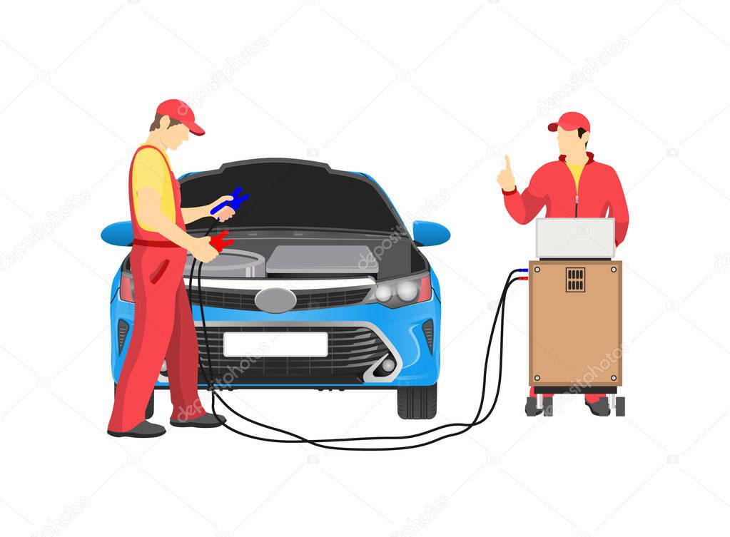 Car Repair Service Abstract Vector Illustration