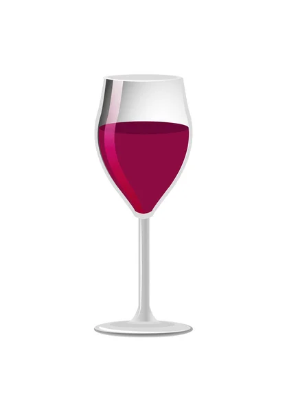 Verre de boisson alcoolisée classique de vin rouge d'élite — Image vectorielle