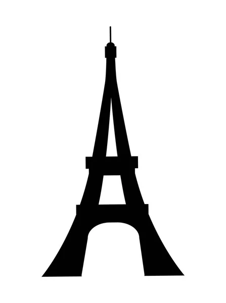 Torre Eiffel França Silhueta Vector Ilustração — Vetor de Stock