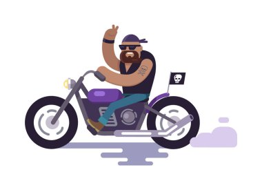 Motorcu Bisiklet barış hareketi, Modern bisikletçi gösterir.