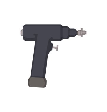 Beyaz arka plan üzerinde izole tıbbi matkap simgesi