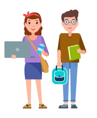 Çocuk defter kalem ve kız kahve okul çocukları