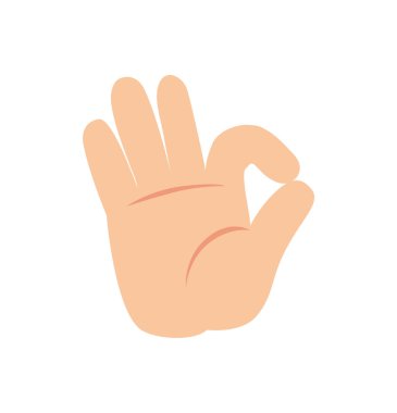 Tamam sözsüz jest işareti vektör insan Palm simgesi