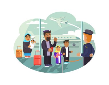 Mültecilerin uçuş diğer ülke hareket etmek için bekleyin