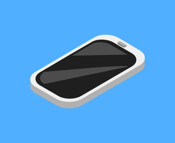 Smartphone moderne isolé sur fond bleu — Image vectorielle