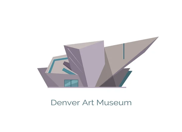 Denver Art Museum, Dam ligger i Colorado, vektor — Stock vektor