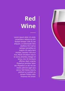 Kırmızı şarap reklam Poster bardağı yarım görünümü