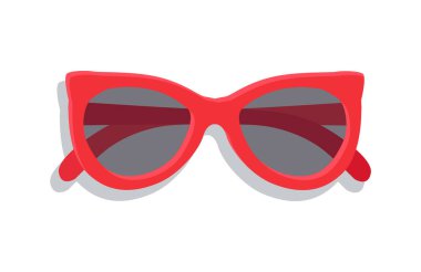 Yuvarlak lensler vektör afiş ile modern güneş gözlüğü