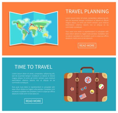 Web sayfaları vektör çizim planlama seyahat