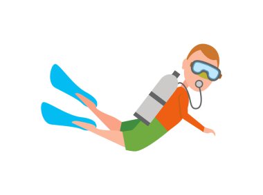 Dalış ve insan kaynakları vektör çizim ile