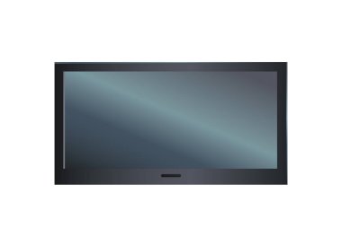 TV seti büyük ekran Closeup vektör çizim ile