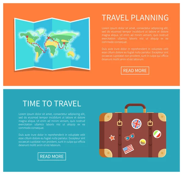 Web sayfaları vektör çizim planlama seyahat