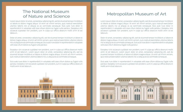 Museu Nacional de Ciências da Natureza, Arte Metropolitana — Vetor de Stock