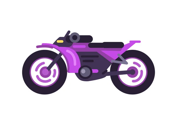 Vélo de sport rapide moderne en corpus violet brillant — Image vectorielle