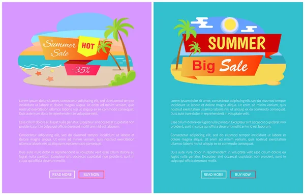 Summer Big Sale Meilleur escompte 35 Off Pages en ligne — Image vectorielle