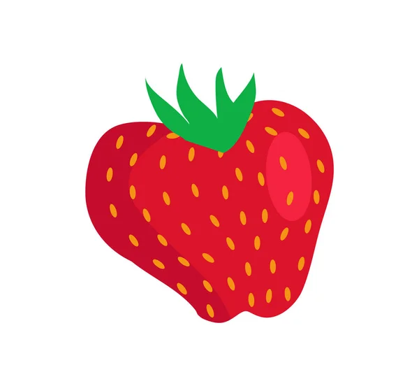Fresh Strawberry Isolated Icon, Vector Banner — Stock Vector