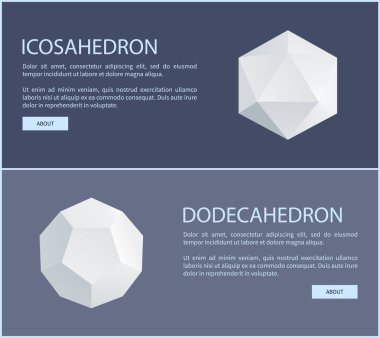 İcosahedron Dodecahedron izometrik desenleri kümesi