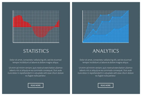 Statistiques et analyses sous forme de jeu graphique — Image vectorielle