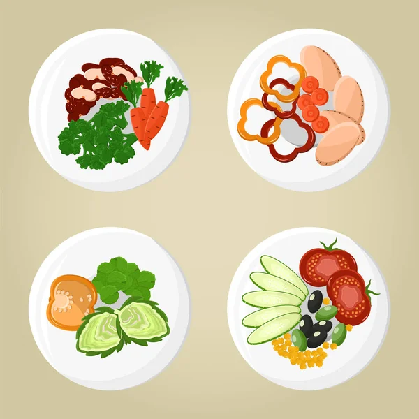 Healthy Eating Plate Vector & Photo (Free Trial)