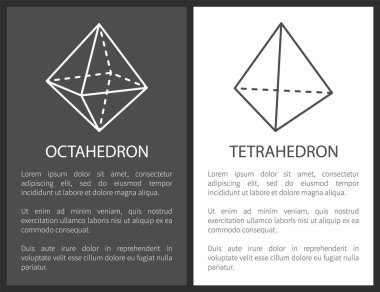 Octahedron ve dörtyüzlü geometrik şekillerin ekil