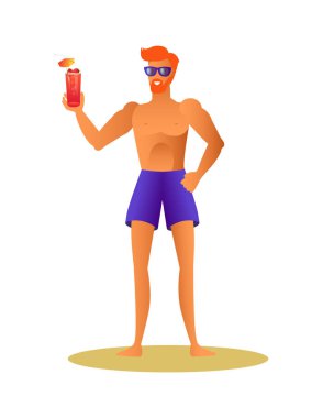 Yaz eğleniyor bez atletik seksi sporcu