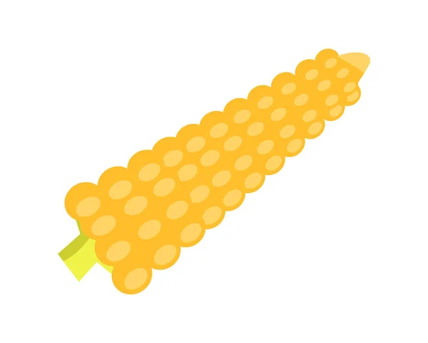 Caricature Maïs jaune isolé sur fond blanc — Image vectorielle