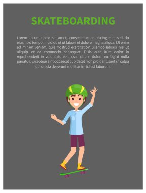 Patenci şapkalar gülümseyen kaykay Poster