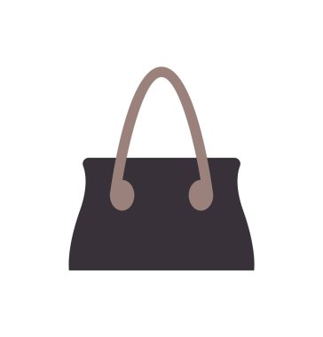 El çantası şablon, renk vektör çizim siyah