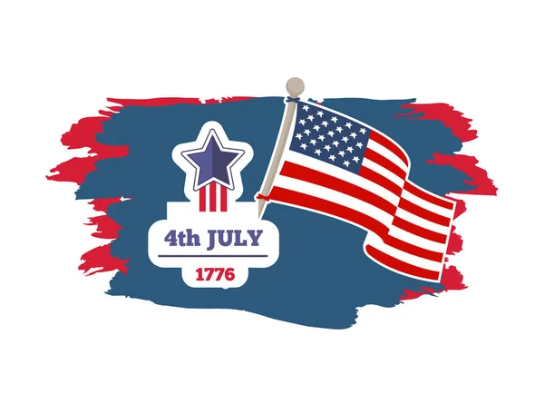 4 липня День Незалежності Векторні ілюстрації — стоковий вектор