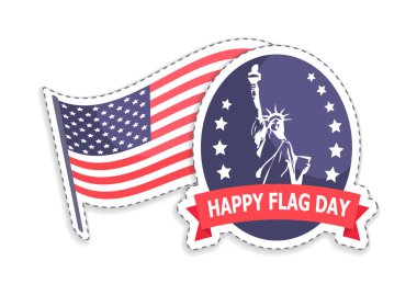 Mutlu bayrak günü çıkartmaları Anıtı tebrik