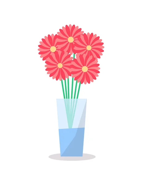 花ガラス花瓶のアイコン ベクトルの装飾的な要素 — ストックベクタ
