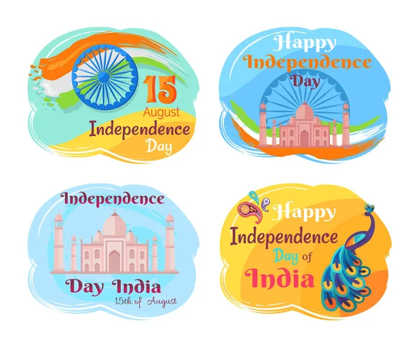 День независимости Индии - векторная иллюстрация — стоковый вектор