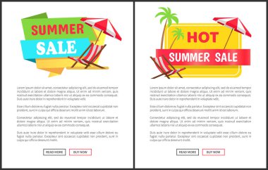 Sıcak yaz satış promosyon dikey afiş kümesi