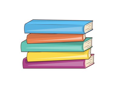 Kitaplar sert kapak toplama vektör çizim