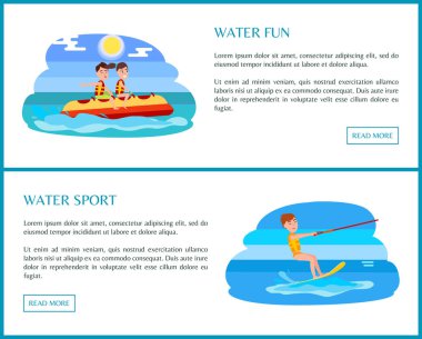 Su spor Web kümesi metin vektör çizim ile