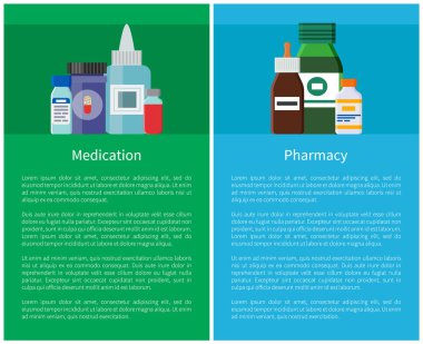 İlaç eczane posterler ilaç kapları