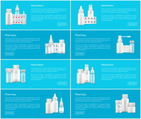 Burun spreyi ve konteyner eczane Web posterler ayarla