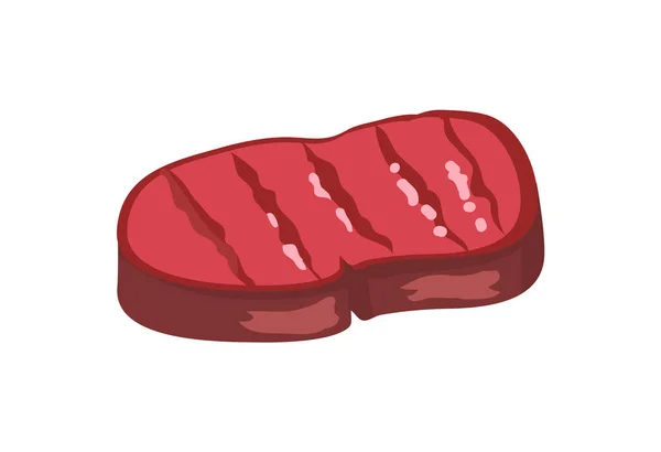Steak vom Grill zur Grillparty Illustration — Stockvektor
