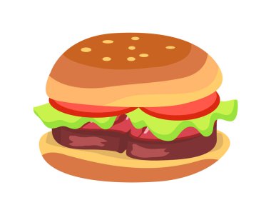 Taze domatesli hamburger ve Marul Yaprağı