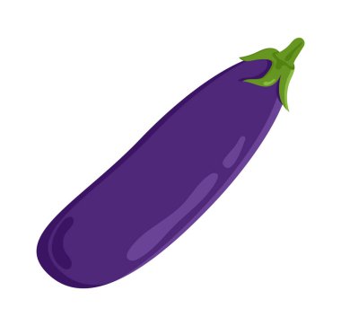 Patlıcan sebze yemek yemek vektör çizim