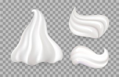 Çırpılmış krema Closeup simge vektör çizim