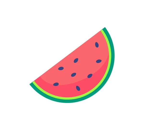 Ícone de melancia de fatia Vetor de frutas orgânicas doces — Vetor de Stock
