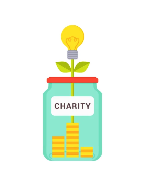 Charity abstrakte Box bunte Vektor Illustration — Stockvektor