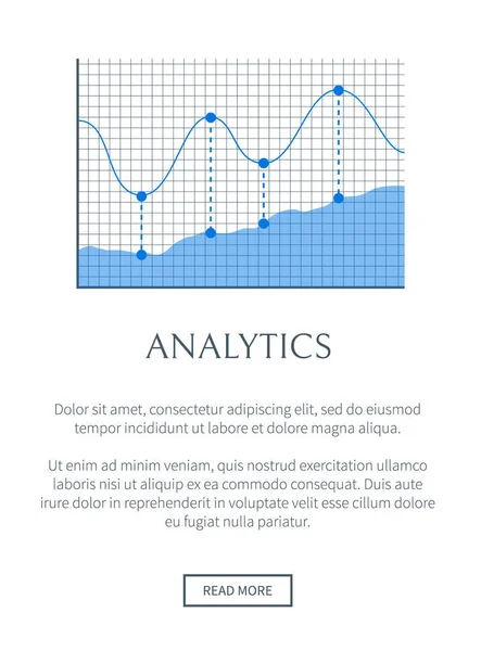 Ilustracja wektorowa transparent, kolorowe Analytics — Wektor stockowy
