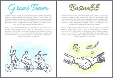 Harika takım ve iş vektör çizim ayarla