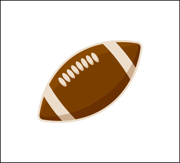 American Football bal pictogram geïsoleerd op wit — Stockvector