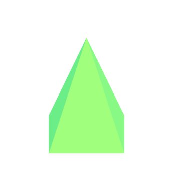 Kare piramit üç boyutlu vektör çizim