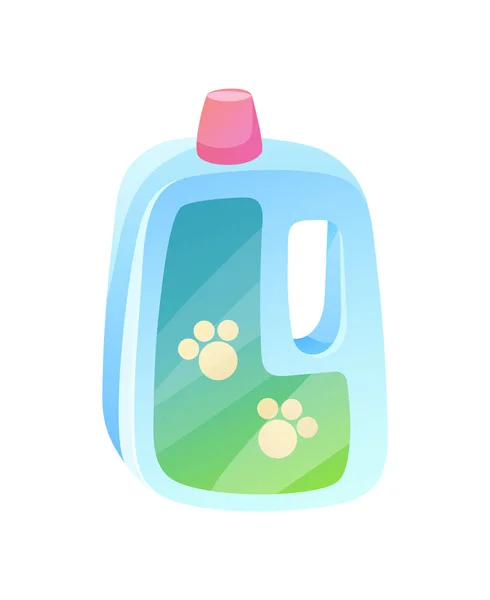 Plastic fles en poten sporen vectorillustratie — Stockvector