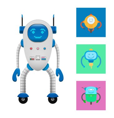 Vektör çizim teknolojik öğeleri ayarla